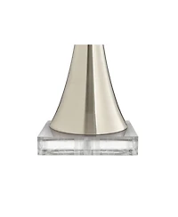360 Lighting Rachel Modern Table Lamps Set of 2 with Square Riser 29 1 /2 Tall Metal Drum Shade for Bedroom Living Room Bedside Family