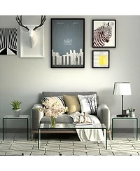Gymax Tempered Glass End Table Transparent Sofa Side Accent Table Living Room