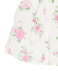Rare Editions Girls' 2T-6X Printed Smocked Tank and Matching Tiered Skort, 2-Piece Set