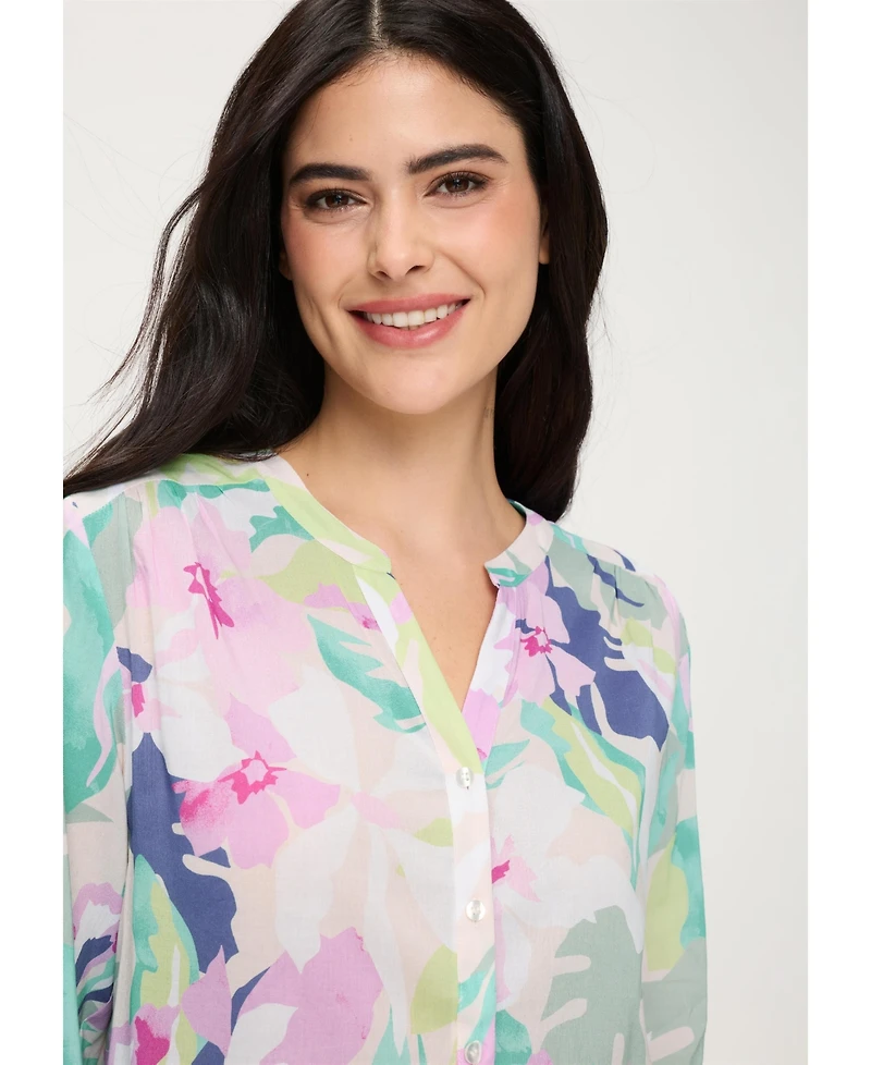 Olsen Women's Floral Tunic Shirt