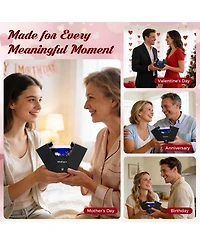 Gnuadz Preserved Rose Heart Necklace Gift Box