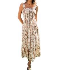Cupshe Women's Garland Floral Midi Beach Dress