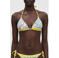 Jessie Zhao New York Women's Garden Reversible Triangle Bikini Top