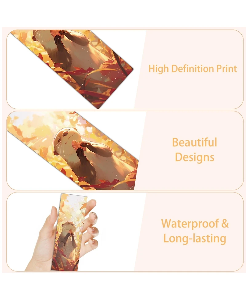Gnuadz Sea Otter Bookmarks Animal Page Markers Reading Gift