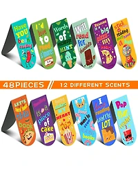 Gnuadz Scented Magnetic Bookmarks Scratch Sniff Fruit Food Sayings