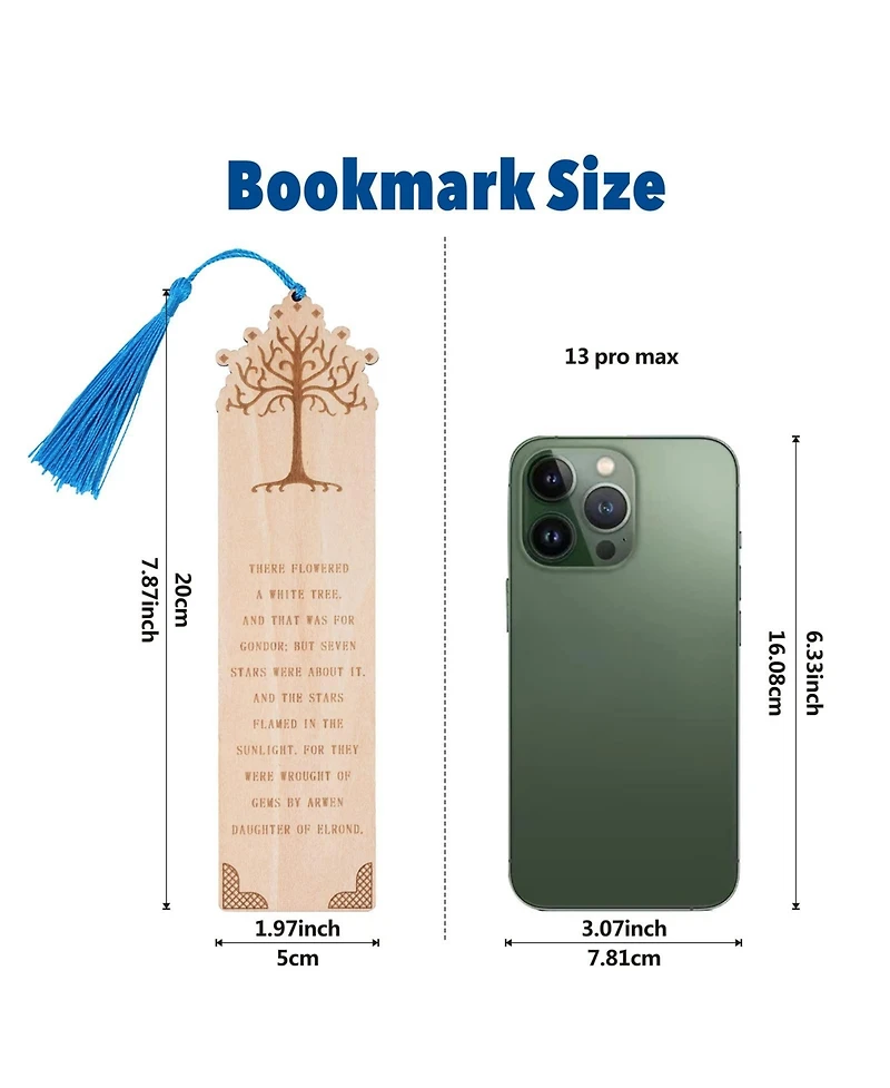 Gnuadz Lord of Rings Wooden Bookmarks Set