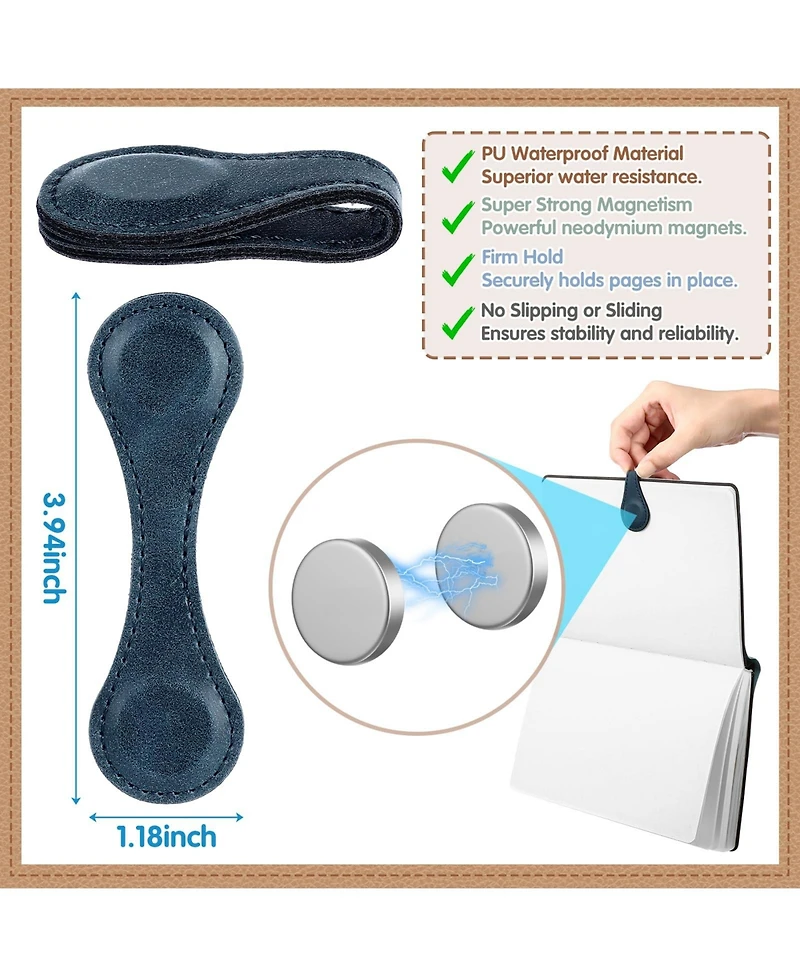 Gnuadz Magnetic Leather Bookmark Retro Clip Reading Gift