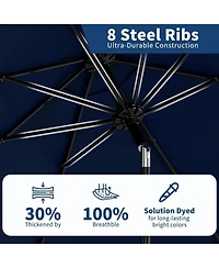 gaomon 9 Ft Outdoor Table Patio Umbrella with Crank Lift and Push Button Tilt for Pool, Deck, Yard, Garden