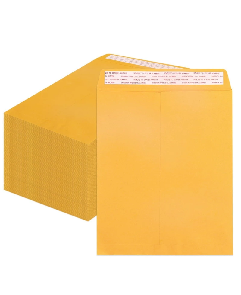 Gnuadz Geofun Manilla Envelopes Peel Seal Open End