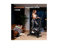 Fed Fitness Glide Pro-Level Elliptical, 20" Stride, Ultra Quiet Magnetic Drive with 16 Levels, 4-in-1 Modes and Bluetooth for Home Gym