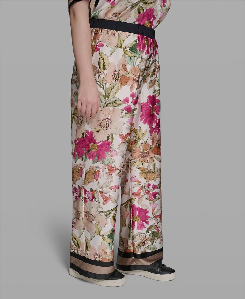 Karl Lagerfeld Paris Plus High-Rise Floral Printed Pants