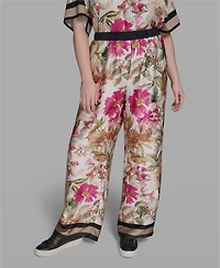 Karl Lagerfeld Paris Plus High-Rise Floral Printed Pants