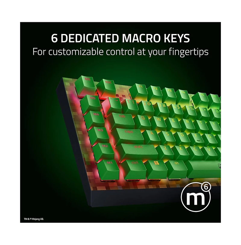 Razer Widow V4 X Minecraft Edition Gaming Keyboard