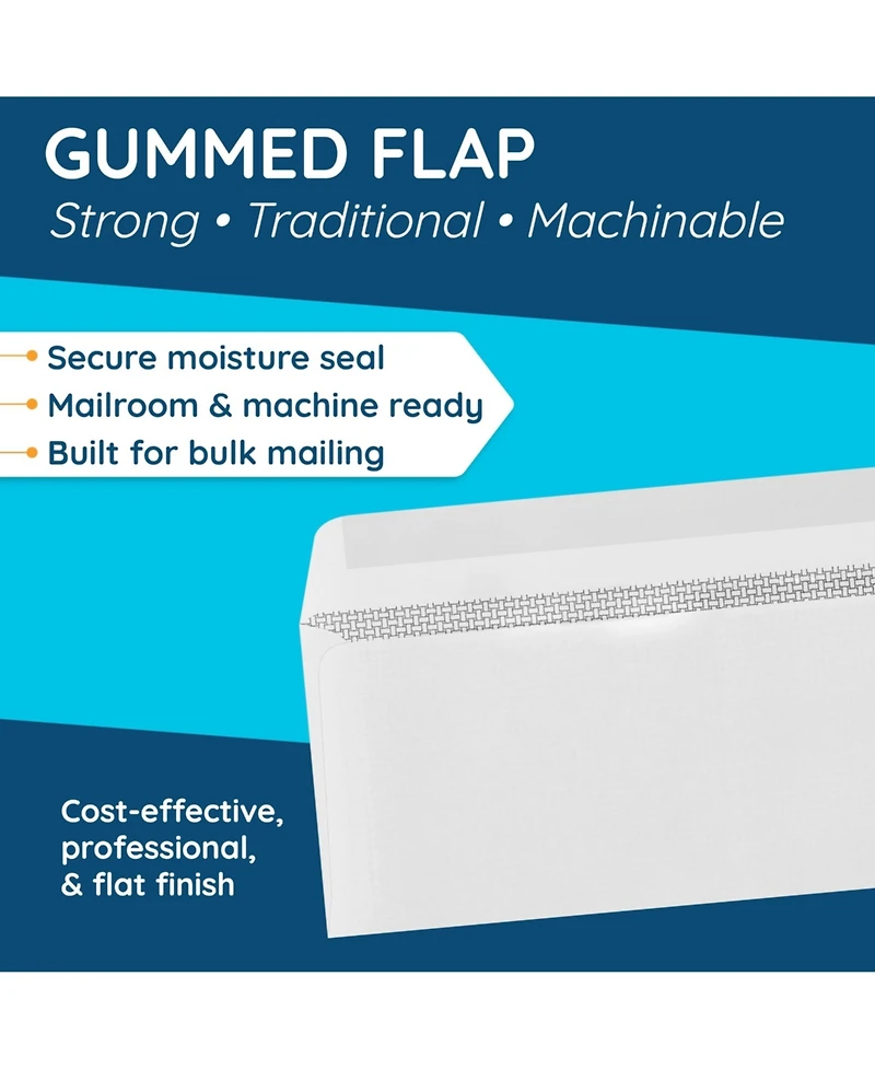 Gnuadz Gummed Double Window Security Check Envelopes