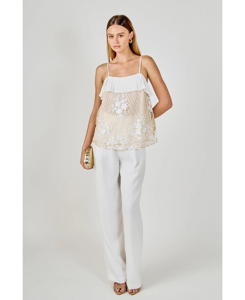 endless rose Women's Sequin Cami Top