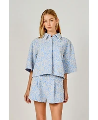 endless rose Women's Embroidered detail Top