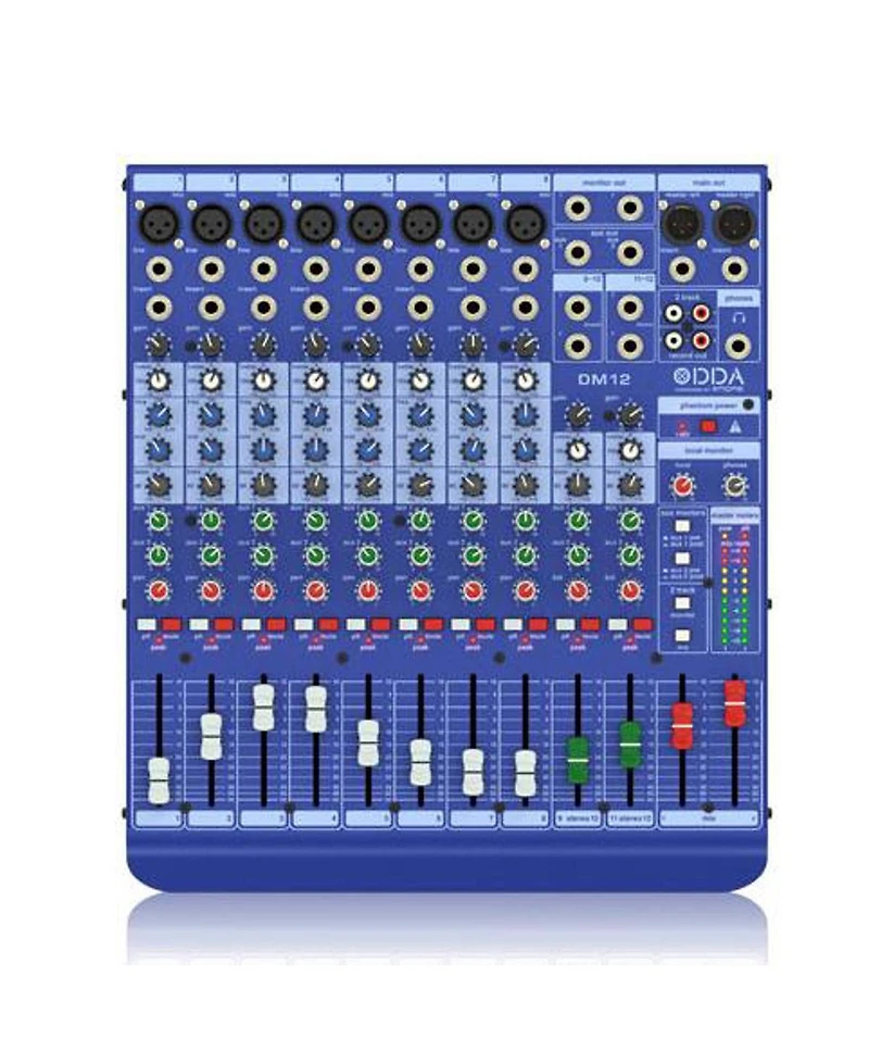 Midas DM12 12 Input Analog Live and Studio Mixer with Microphone Preamplifier