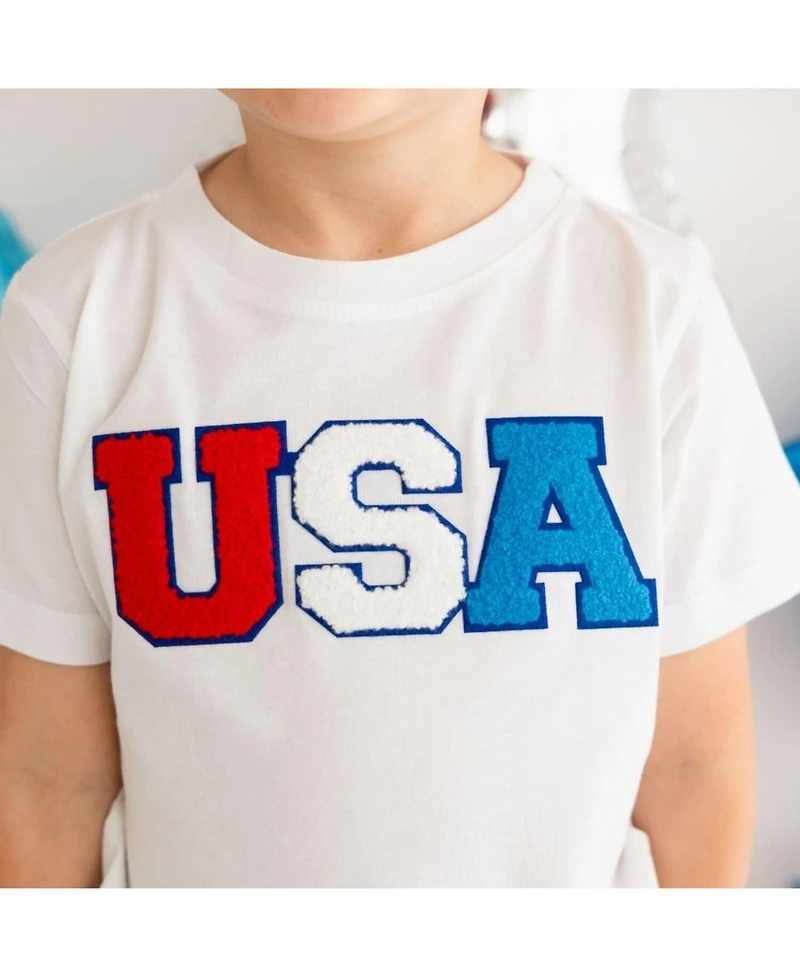 Sweet Wink Baby Boys Usa Multi Patch Short Sleeve T-Shirt