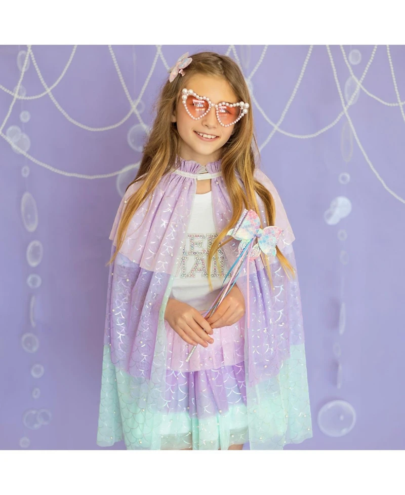 Sweet Wink Girls Mermaid Pearl Cape