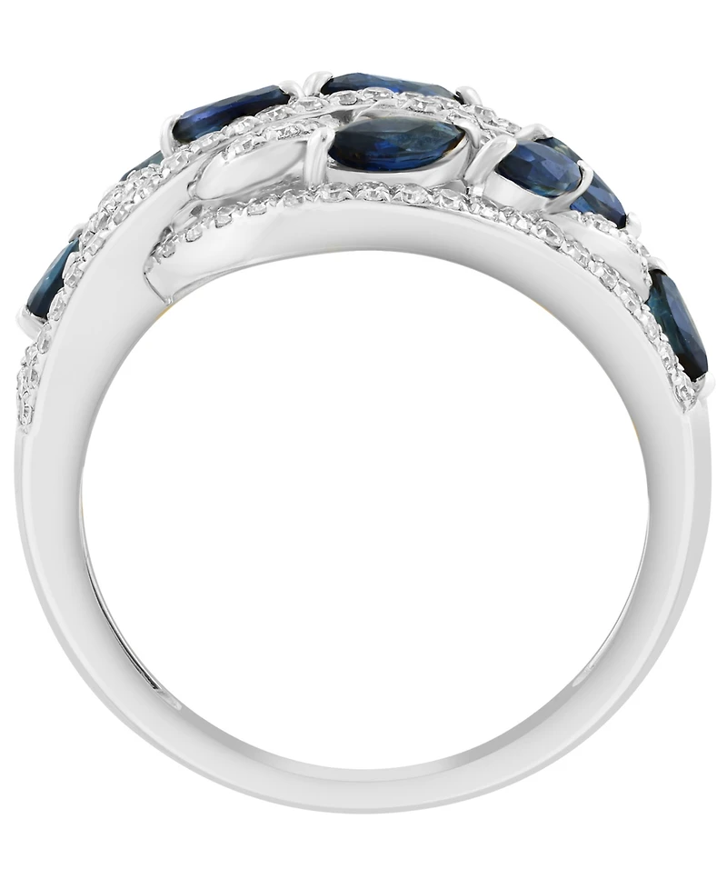 Effy Collection Sapphire (7/8 ct. t.w.) & Diamond (3/8 ct. t.w.) Ring in 14k White Gold
