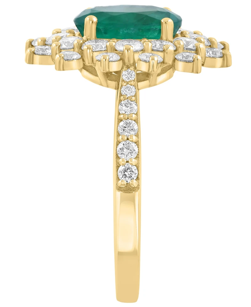 Effy Collection Emerald (1-1/2 ct. t.w.) & Diamond (1-1/4 ct. t.w.) Ring in 14k Yellow Gold
