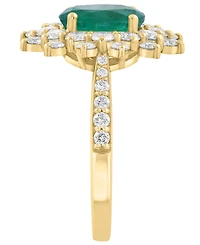Effy Collection Emerald (1-1/2 ct. t.w.) & Diamond (1-1/4 ct. t.w.) Ring in 14k Yellow Gold
