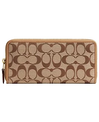 Coach Signature Jacquard Essential Slim Accordion Zip Wallet