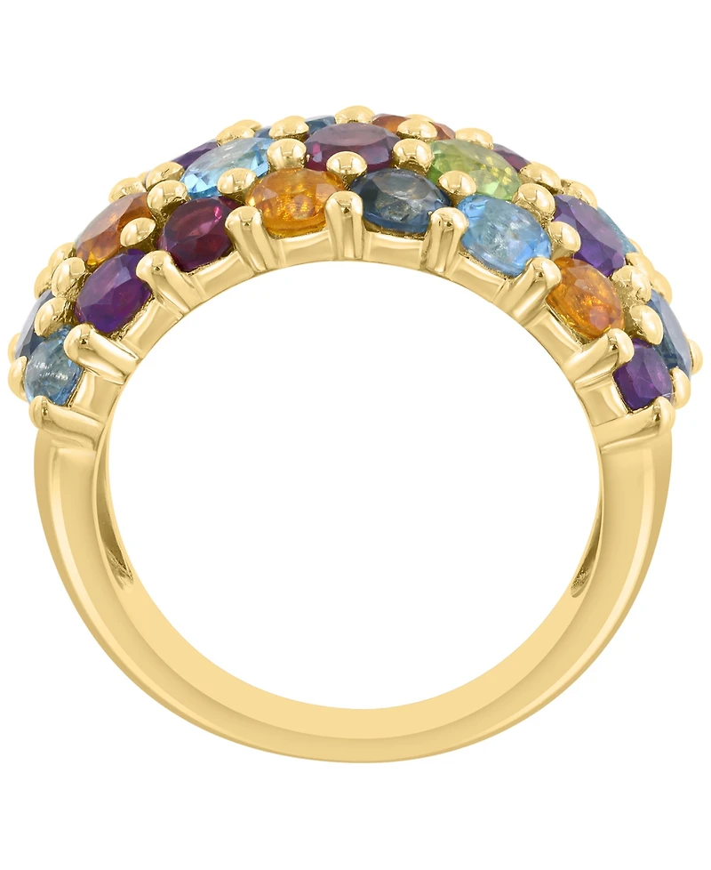 Effy Collection Multi-Gemstone (5-3/8 ct. t.w.) & Diamond (1-1/4 ct. t.w.) Ring in 14k Yellow Gold