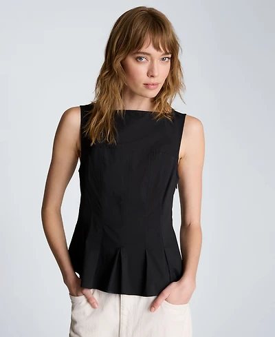Kenneth Cole Women's Sleeveless Boat Neck Top