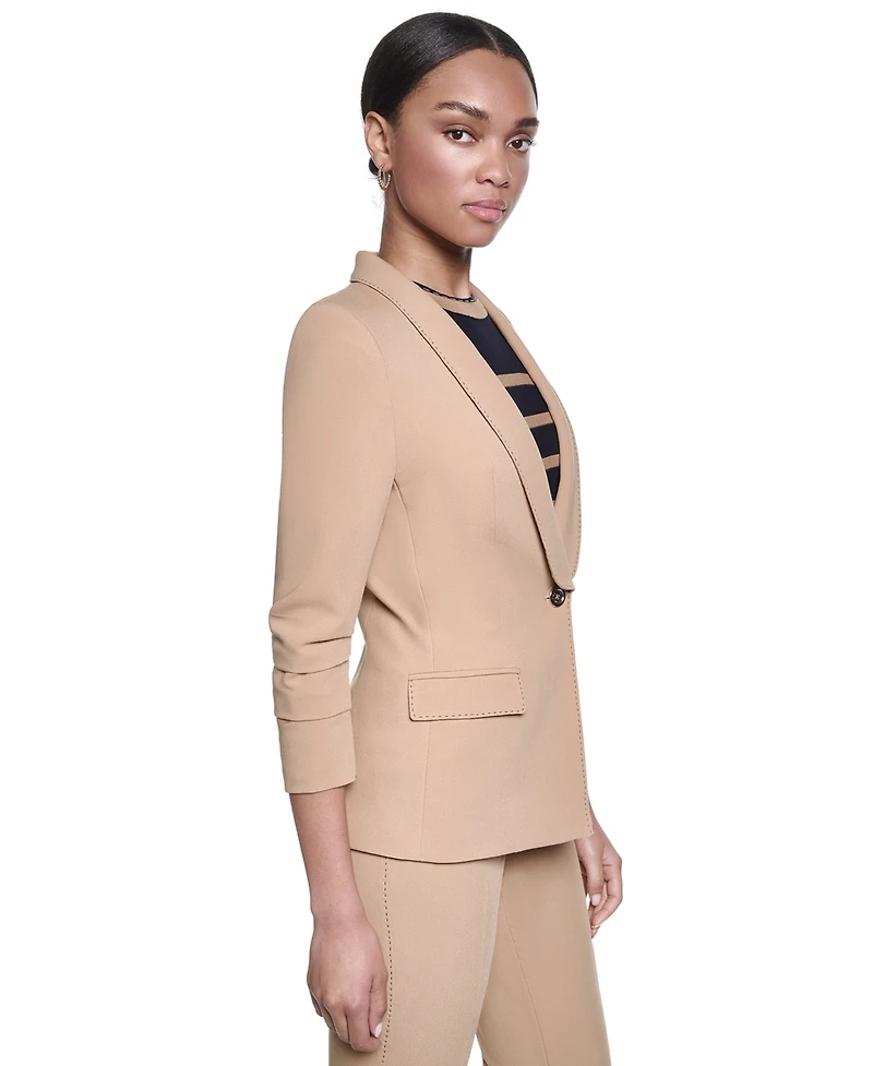 Karl Lagerfeld Paris Women's Long-Sleeve Shoulder Padded Jacket