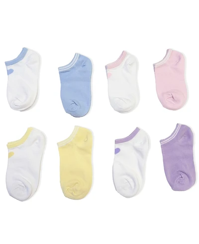 Rainbow Sugar Girls' 4-8.5 Low Cut Socks, 8-Pack