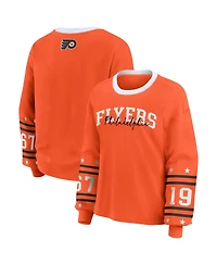 Wear by Erin Andrews Women's Orange Philadelphia Flyers Long-Sleeve Sport T-Shirt