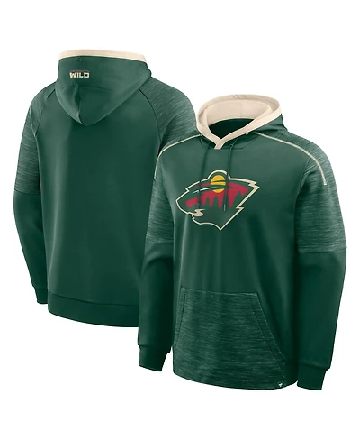 Fanatics Men's Green Minnesota Wild Goaltender Defender Pullover Hoodie