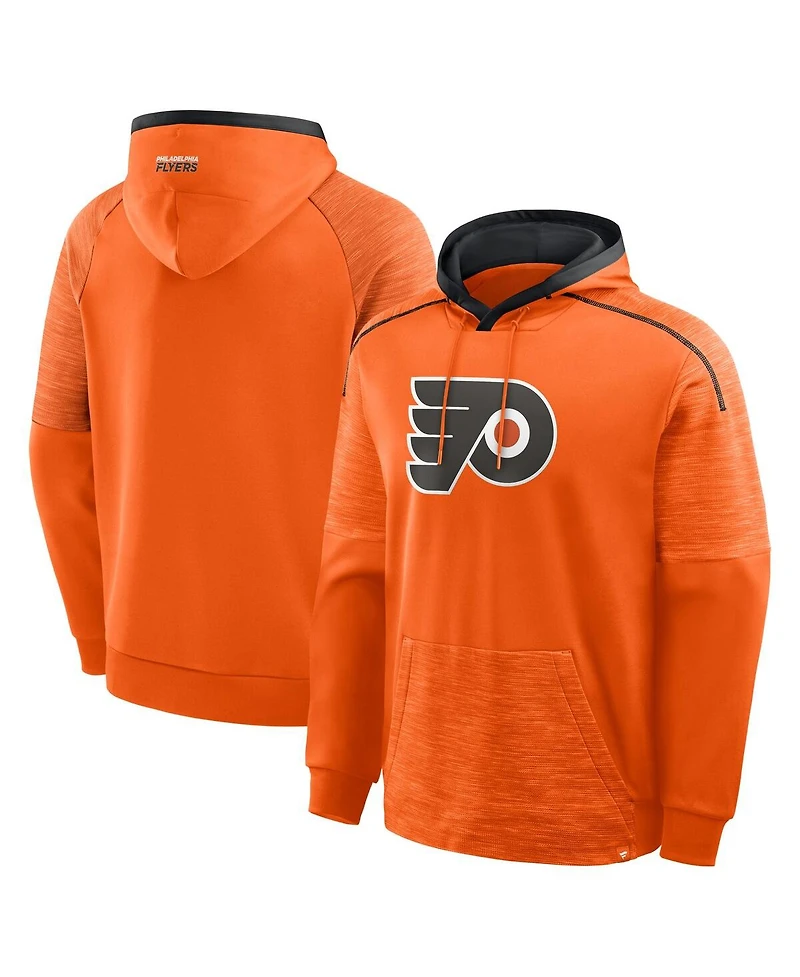 Fanatics Men's Orange Philadelphia Flyers Goaltender Defender Pullover Hoodie