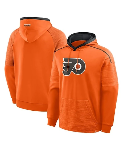 Fanatics Men's Orange Philadelphia Flyers Goaltender Defender Pullover Hoodie