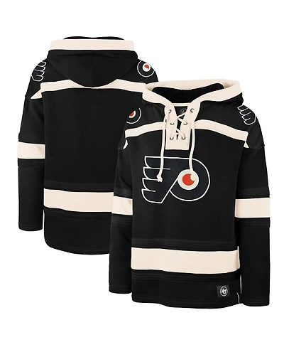 '47 Brand Men's Black Philadelphia Flyers Superior Lacer Hoodie