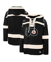'47 Brand Men's Black Philadelphia Flyers Superior Lacer Hoodie