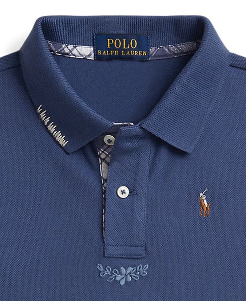 Polo Ralph Lauren Girls' 2T-6X Short-Sleeve Shirt and Skirt, 2-Piece Set