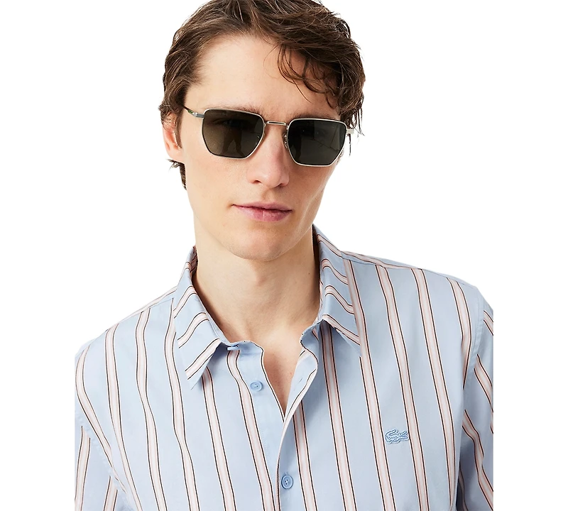 Lacoste Men's Short-Sleeve Striped Shirt