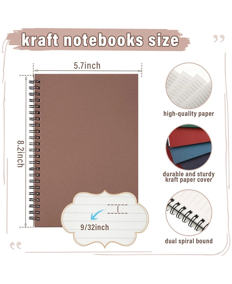 Gnuadz Spiral Notebook College Ruled Journal Office School