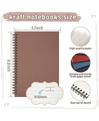 Gnuadz Spiral Notebook College Ruled Journal Office School