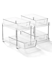 Sorbus 2 Pack 2-Tier Pull-Out Cleaning Organizers for Utility Organization, Household and Cleaning Supplies