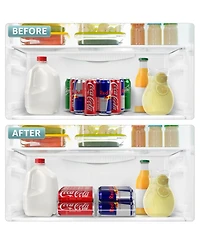 Sorbus 4 Pack Stackable Slim Can Holder Dispenser with Lid for Fridge, Pantry, Freezer