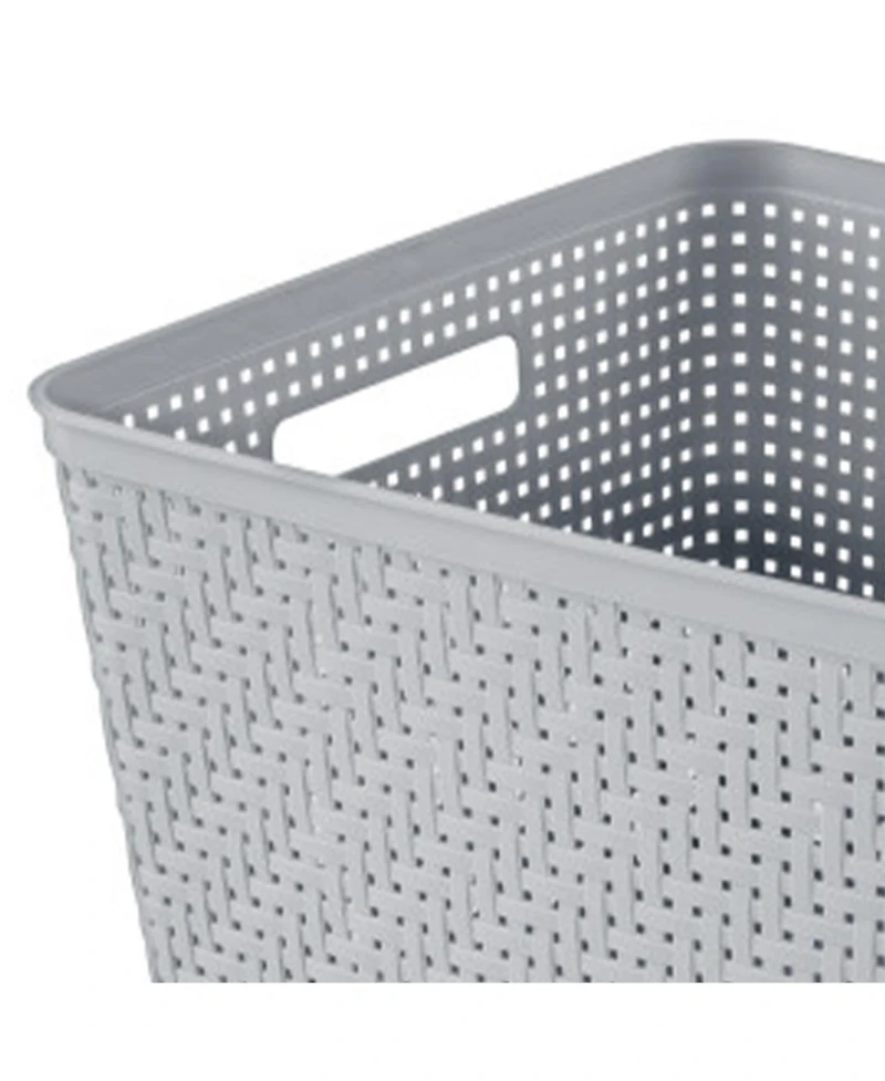 Sterilite 14"Lx8"H Woven Rectangular Tall Basket for Home Organization (6 Pack)