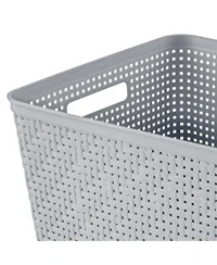 Sterilite 14"Lx8"H Woven Rectangular Tall Basket for Home Organization (6 Pack)