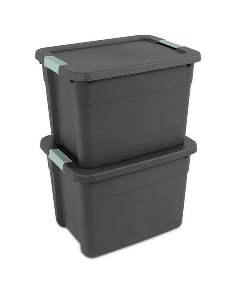 Sterilite 6Pk Latch Tote, Stackable Plastic Storage Container, 12Gal