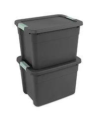 Sterilite 6Pk Latch Tote, Stackable Plastic Storage Container, 12Gal