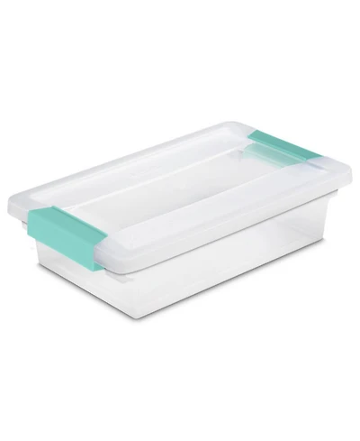 Sterilite Small Clip Box Clear Storage Bins Tote Container with Latching Lid, 6 Pack