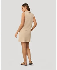 Cable & Gauge Women's Snap Front Tank and Skort Set