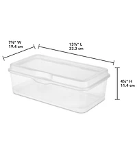 Sterilite Plastic Stacking FlipTop Latching Storage Box Container, Clear, 6 Pack